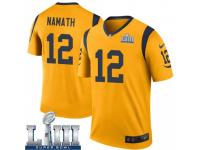 Legend Vapor Untouchable Men's Joe Namath Los Angeles Rams Nike Color Rush Super Bowl LIII Bound Jersey - Gold