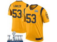 Legend Vapor Untouchable Men's Justin Lawler Los Angeles Rams Nike Color Rush Super Bowl LIII Bound Jersey - Gold