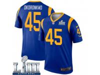 Legend Vapor Untouchable Men's Ogbonnia Okoronkwo Los Angeles Rams Nike Super Bowl LIII Bound Jersey - Royal