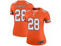 Legend Vapor Untouchable Women's Jamaal Charles Denver Broncos Nike Color Rush Jersey - Orange