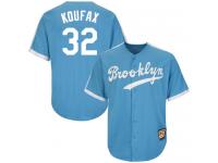 Light Blue Throwback Sandy Koufax Men #32 Mitchell And Ness MLB Los Angeles Dodgers Jersey