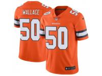 Limited Men's Aaron Wallace Denver Broncos Nike Color Rush Vapor Untouchable Jersey - Orange