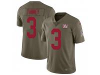 Limited Men's Alex Tanney New York Giants Nike 2017 Salute to Service Jersey - Green