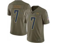 Limited Men's Cardale Jones Los Angeles Chargers Nike 2017 Salute to Service Jersey - Green
