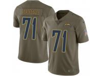 Limited Men's Damion Square Los Angeles Chargers Nike 2017 Salute to Service Jersey - Green