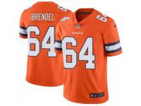Limited Men's Jake Brendel Denver Broncos Nike Color Rush Vapor Untouchable Jersey - Orange