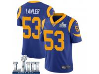 Limited Men's Justin Lawler Los Angeles Rams Nike Alternate Super Bowl LIII Bound Vapor Untouchable Jersey - Royal
