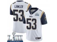 Limited Men's Justin Lawler Los Angeles Rams Nike Super Bowl LIII Bound Vapor Untouchable Jersey - White
