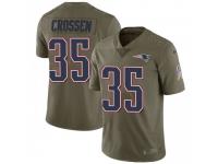 Limited Men's Keion Crossen New England Patriots Nike 2017 Salute to Service Jersey - Green