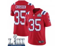 Limited Men's Keion Crossen New England Patriots Nike Super Bowl LIII Vapor Untouchable Alternate Jersey - Red