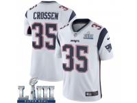 Limited Men's Keion Crossen New England Patriots Nike Super Bowl LIII Vapor Untouchable Jersey - White