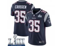 Limited Men's Keion Crossen New England Patriots Nike Team Color Super Bowl LIII Vapor Untouchable Jersey - Navy