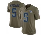Limited Men's Logan Woodside Tennessee Titans Nike 2017 Salute to Service Jersey - Green