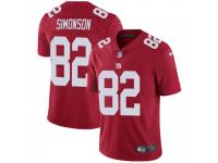 Limited Men's Scott Simonson New York Giants Nike Alternate Vapor Untouchable Jersey - Red