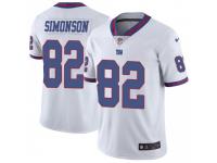 Limited Men's Scott Simonson New York Giants Nike Color Rush Jersey - White