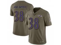 Limited Men's Stanley Jean-Baptiste Baltimore Ravens Nike 2017 Salute to Service Jersey - Green