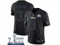 Limited Men's Stephen Gostkowski New England Patriots Nike Super Bowl LIII Jersey - Black Impact Vapor Untouchable