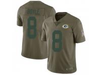 Limited Men's Tim Boyle Green Bay Packers Nike 2017 Salute to Service Jersey - Green