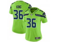 Limited Women's Akeem King Seattle Seahawks Nike Color Rush Neon Jersey - Green