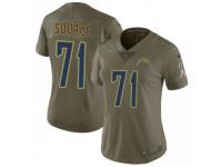 Limited Women's Damion Square Los Angeles Chargers Nike 2017 Salute to Service Jersey - Green