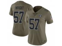 Limited Women's Gabe Wright Oakland Raiders Nike 2017 Salute to Service Jersey - Green
