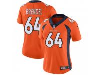 Limited Women's Jake Brendel Denver Broncos Nike Team Color Vapor Untouchable Jersey - Orange
