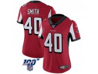Limited Women's Keith Smith Atlanta Falcons Nike 100th Vapor Jersey - Red