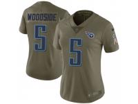 Limited Women's Logan Woodside Tennessee Titans Nike 2017 Salute to Service Jersey - Green