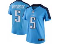 Limited Women's Logan Woodside Tennessee Titans Nike Color Rush Jersey - Light Blue