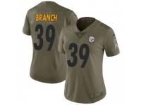 Limited Women's Marcelis Branch Pittsburgh Steelers Nike 2017 Salute to Service Jersey - Green
