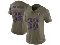 Limited Women's Stanley Jean-Baptiste Baltimore Ravens Nike 2017 Salute to Service Jersey - Green