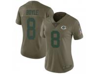 Limited Women's Tim Boyle Green Bay Packers Nike 2017 Salute to Service Jersey - Green
