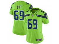 Limited Women's Tyler Ott Seattle Seahawks Nike Color Rush Neon Jersey - Green