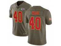 Limited Youth D'Montre Wade Kansas City Chiefs Nike 2017 Salute to Service Jersey - Green