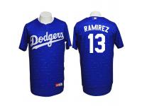 Los Angeles Dodgers #13 Hanley Ramirez Conventional 3D Version Blue Jersey