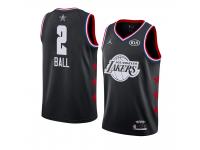 Los Angeles Lakers #2 Black Lonzo Ball 2019 All-Star Game Swingman Finished Jersey Men's