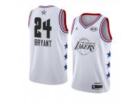 Los Angeles Lakers #24 White Kobe Bryant 2019 All-Star Game Swingman Finished Jersey Men's