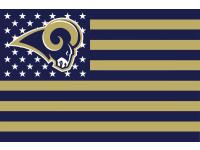 Los Angeles Rams NFL American Flag 16in x 24in