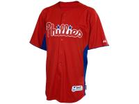 Majestic Philadelphia Phillies Youth Batting Practice Performance Jersey - Red-Royal Blue