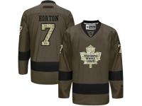 Maple Leafs #7 Tim Horton Green Salute to Service Stitched NHL Jersey