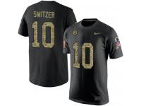 Men #10 Ryan Switzer Black Camo Football Salute to Service Pittsburgh Steelers T-Shirt