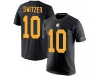 Men #10 Ryan Switzer Black Football Rush Pride Name & Number Pittsburgh Steelers T-Shirt