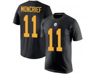 Men #11 Donte Moncrief Black Football Rush Pride Name & Number Pittsburgh Steelers T-Shirt