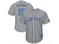 Men 2017 Father Day Seattle Mariners #15 Kyle Seager Gray Cool Base Jersey