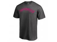 Men 2017 Mother's Day San Francisco Giants Pink Wordmark Heather Gray T-Shirt