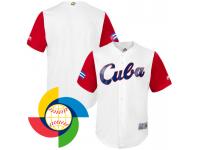 Men 2017 World Baseball Classic Cuba Baseball White Team Jersey