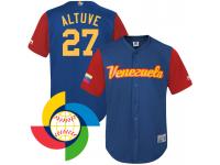 Men 2017 World Baseball Classic Venezuela Jose Altuve Royal Replica Jersey