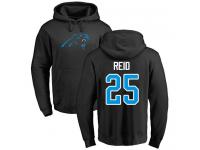 Men #25 Eric Reid Black Football Name & Number Logo Carolina Panthers Pullover Hoodie