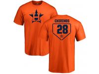 Men #28 Robinson Chirinos Orange Baseball RBI Houston Astros T-Shirt