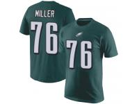 Men #76 Shareef Miller Green Football Rush Pride Name & Number Philadelphia Eagles T-Shirt